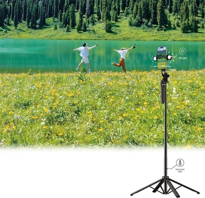 Produktbild Wiwu Selfie stick - Selfie Stick Wi-SE012 with Tripod Function and double LED light