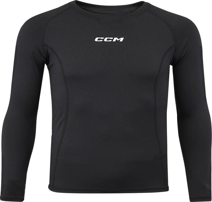CCM Maillot de compression à manches longues pour adultes, Noir, M (4509819) (M)