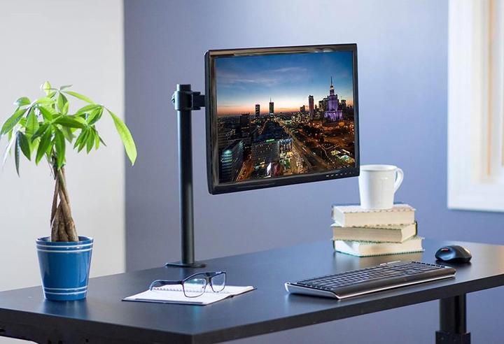 Image du produit Techly Kit de fixation pour moniteur (bras réglable) - noir - taille d'écran : 33- (Tables, 32.01")
