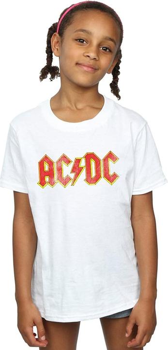 Immagine prodotto AC/DC Maglietta da ragazza in cotone con logo invecchiato (116)