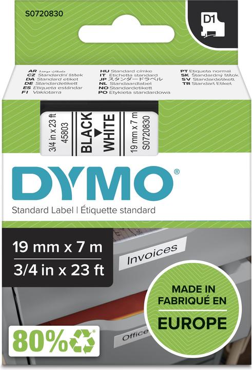 Actual product image Dymo S0720830 Standard tape (1.90 cm, White)