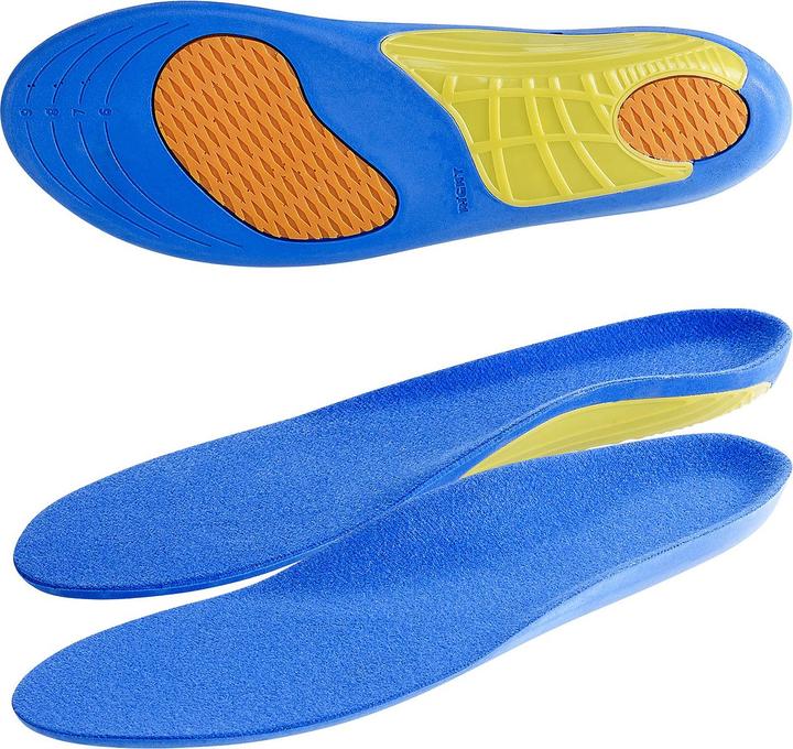 Actual product image Pearl Sports shoe insoles with padded heel and ball region