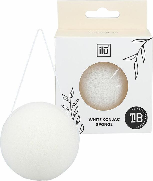 Tools for Beauty T4B Ilu Konjac Makeup Sponge with Cord - White