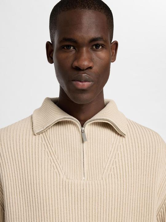 Immagine prodotto Selected Homme Maglia con mezza zip in 100% cotone (S)