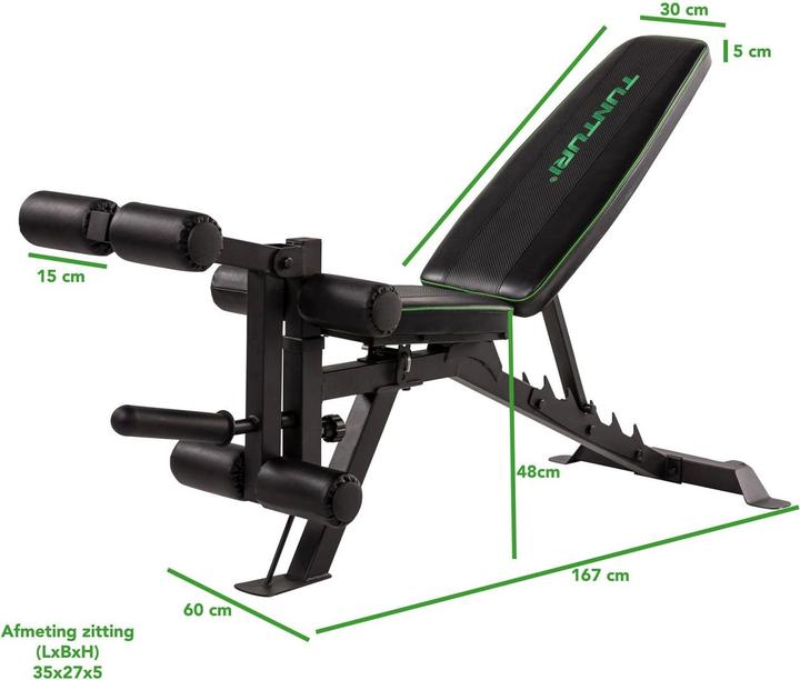 Produktbild Tunturi Verstellbare Hantelbank mit Bauch- und Beintrainer UB60