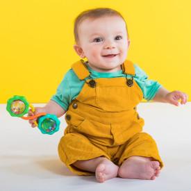 Actual product image Bright Starts Rattle & Shake Barbell™, green