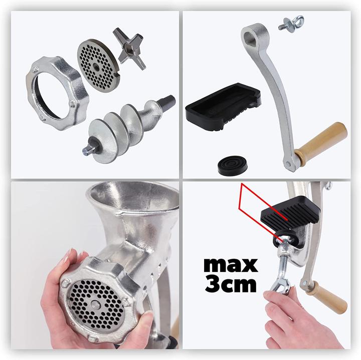 Actual product image Kadax Cast iron meat grinder, size 8