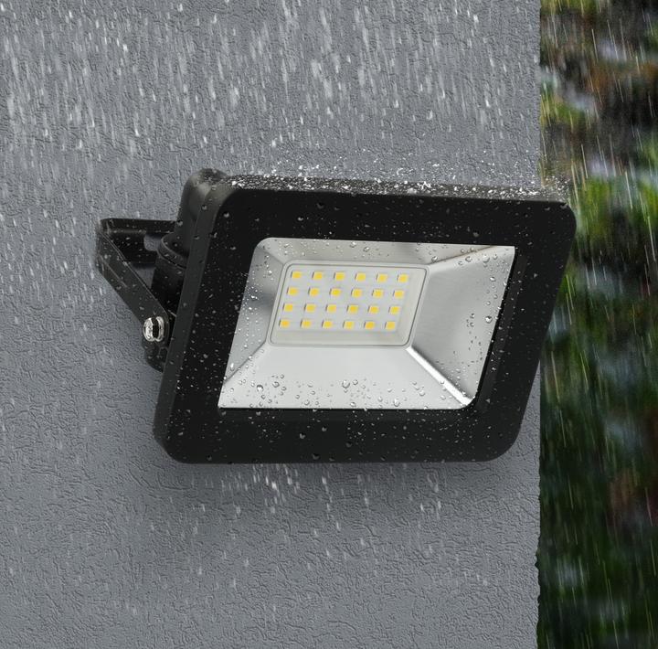 Actual product image Goobay LED outdoor spotlight, 10 W, with motion detector (850 lm, IP44)