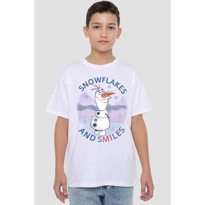 Actual product image Disney Frozen Childrens/Kids Olaf Snowflakes And Smiles T-Shirt (140)