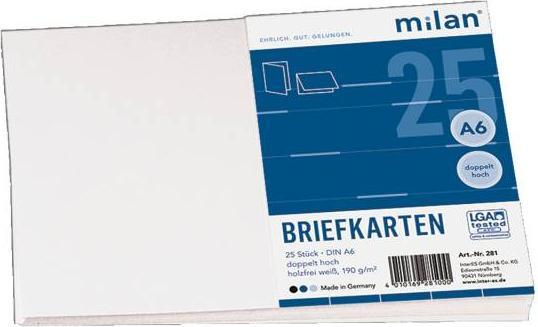 Immagine prodotto Folia Biglietti da lettera Bringmann Milano 25 pezzi A6 doppio alto (25 pz.)