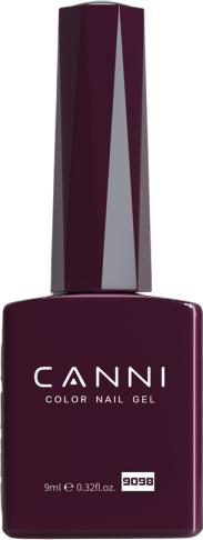 Actual product image Canni Gel lacquer 9098 UV/LED (Dark aubergine, UV gel varnish)