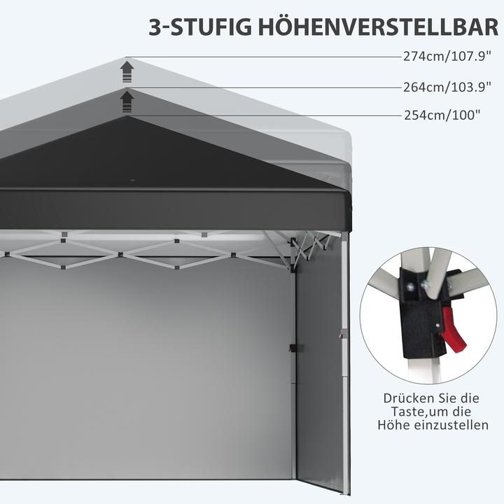 Actual product image Outsunny Faltpavillon mit Zubehör (297 cm, 297 cm)