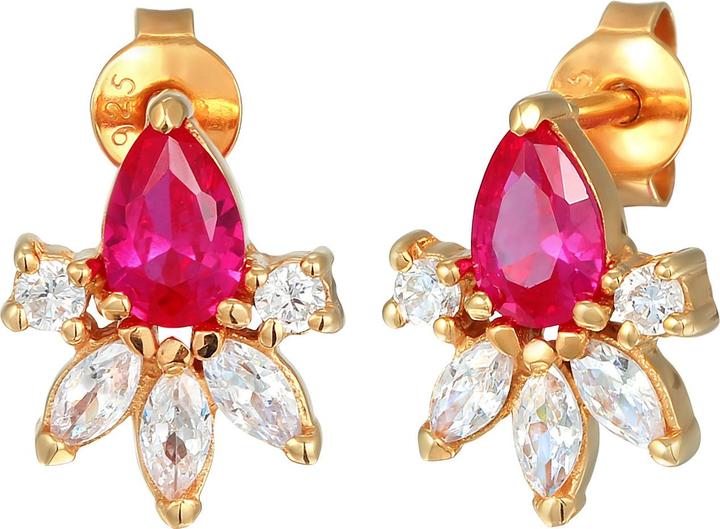 Immagine prodotto Elli Orecchini zirconia cubica rubino sintetico argento 925 (Argento 925, Rubino sintetico, Zirconia)