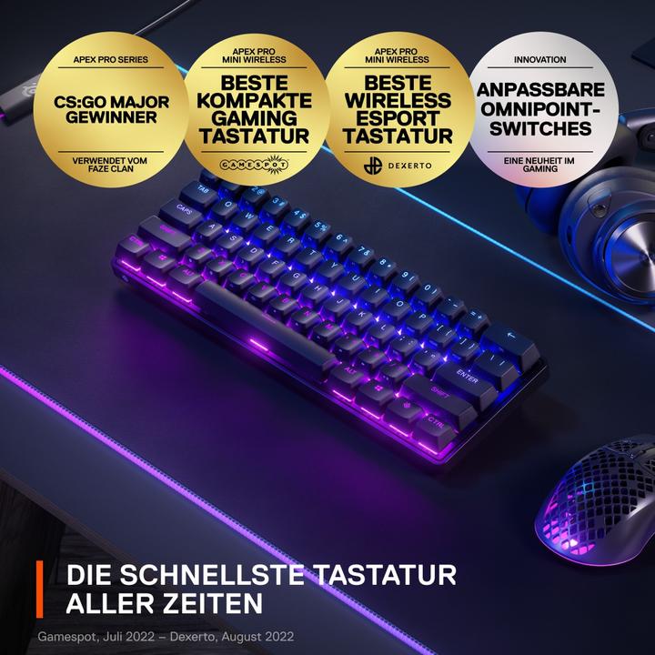 Produktbild SteelSeries Apex Pro Mini (DE, Kabellos)
