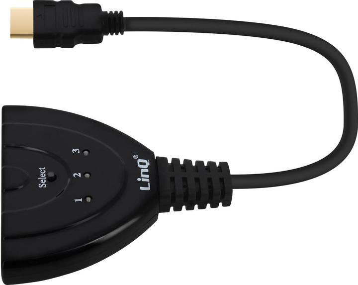 Produktbild LinQ Multiport Adapter /HUB HDMI männlich auf 3x HDMI-Ports, by – Schwarz (0.15 m, HDMI)