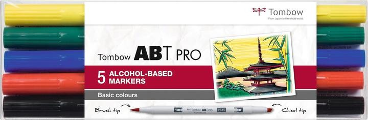 Productafbeelding Tombow Dubbele penseelpen ABT PRO (Rood, Zwart, Blauw, Groen, 5 x)