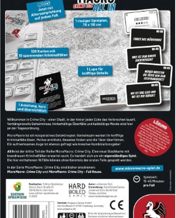 Productafbeelding Pegasus MicroMacro: Crime City 3? All In (Editie Spielwiese) (Duits)