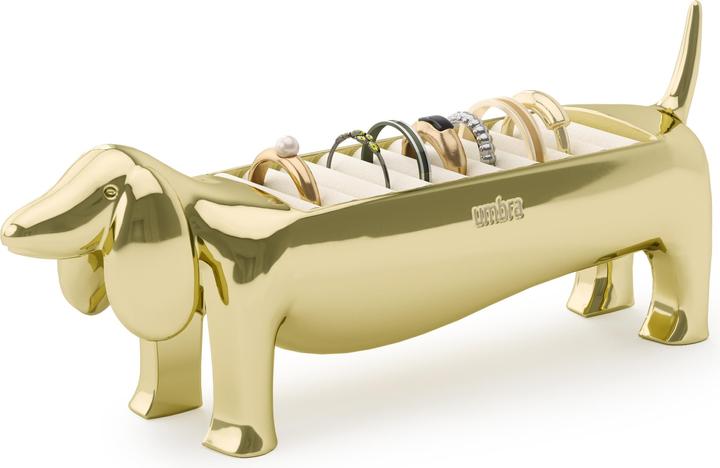 Umbra Dachsie Ringhalter, Moderner Ringhalter in Form eines Dackels für 9 Ringe