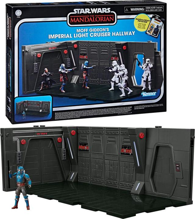Produktbild Hasbro Star Wars: The Mandalorian Vintage Collection Moff Gideon's Imperial Light Cruiser Hallway mit Manda