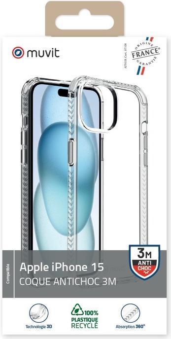Immagine prodotto Muvit Serie di custodie rinforzate per iPhone 15 (Apple iPhone 15)