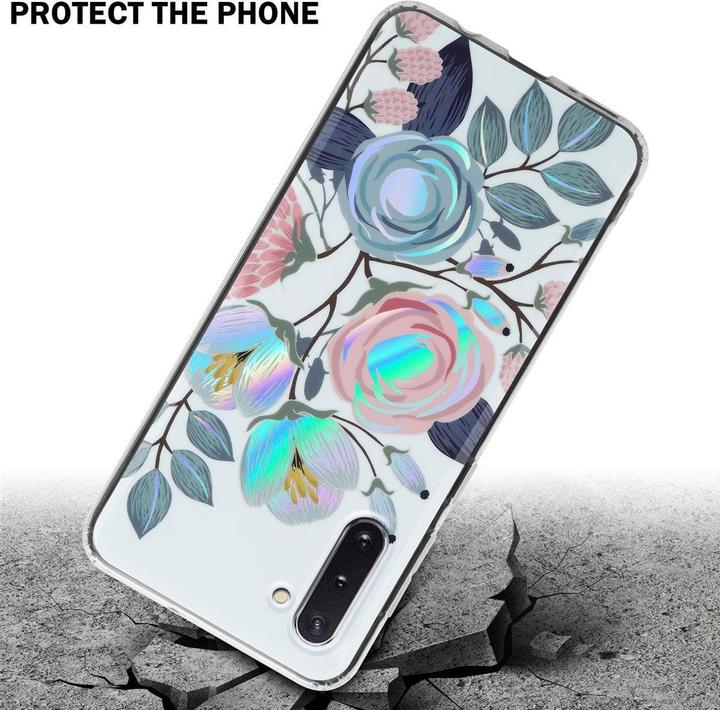 Image du produit Cadorabo Couverture IMD TPU Fleurs & Feuilles colorées (Samsung Galaxy Note 10)