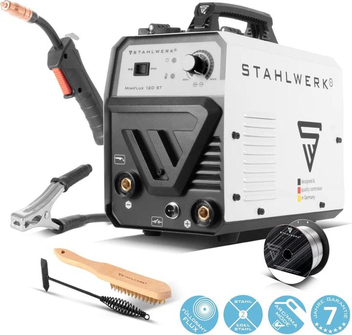 Produktbild Stahlwerk Schweissgerät Mini FLUX 120 ST mit ARC | MMA-Funktion mit 120 Ampere