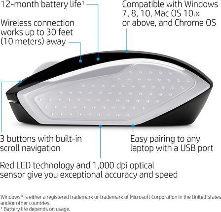 Actual product image HP 200 (Wireless)