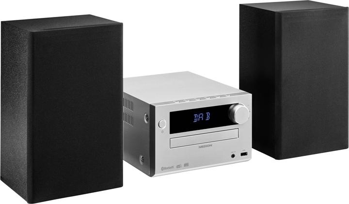 Medion LIFE E64482 Micro-Audio-System, DAB+/PLLUKW Stereo Radio, Empfang von Radiosendern in brillanter Ton (CD Player, Bluetooth, 1x 30 W)
