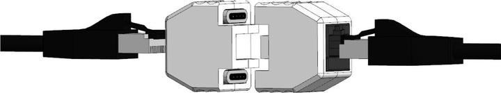Produktbild Allnet RJ45 magnetische Sicherungskupplung, Abwurfbuchse, PoE fähig, bis zu 10GBit (Netzwerk Kupplung)