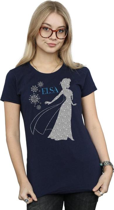 Immagine prodotto Disney Frozen Elsa Christmas Silhouette Maglietta Donna (L)