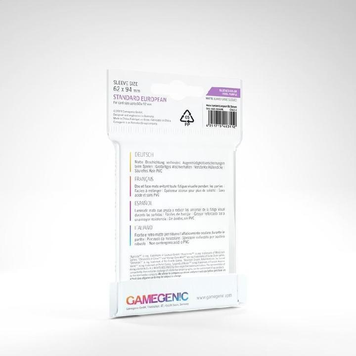 Productafbeelding Gamegenic GGS10064ML - MATTE Europese standaard formaat enveloppen 62 x 94 mm - Transparant (50 enveloppen)
