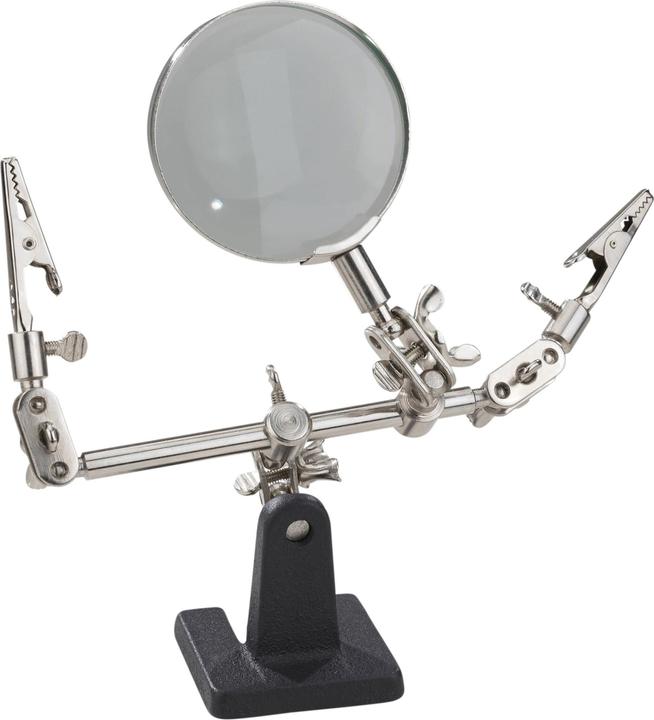 Goobay Soldering aid / third hand with magnifying glass 2.5x magnification (Third hand)