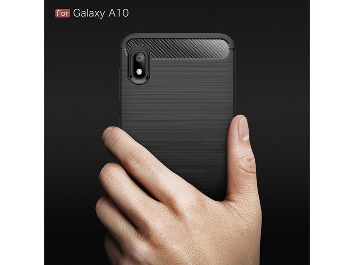 Produktbild Screenguard Samsung Galaxy A10 Hülle Carbon Brushed Soft TPU (Samsung Galaxy A10)