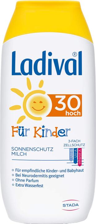 Immagine prodotto Stada Latte solare per bambini Ladival SPF30, 200 ml MIL (Latte solare, SPF 30, 200 ml)