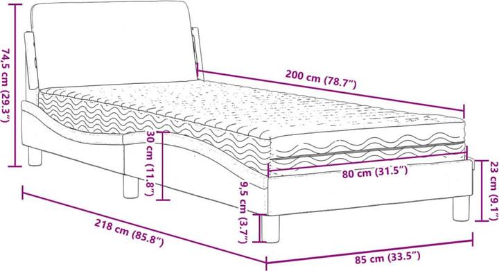 Produktbild VidaXL Khloe (80 x 200 cm)