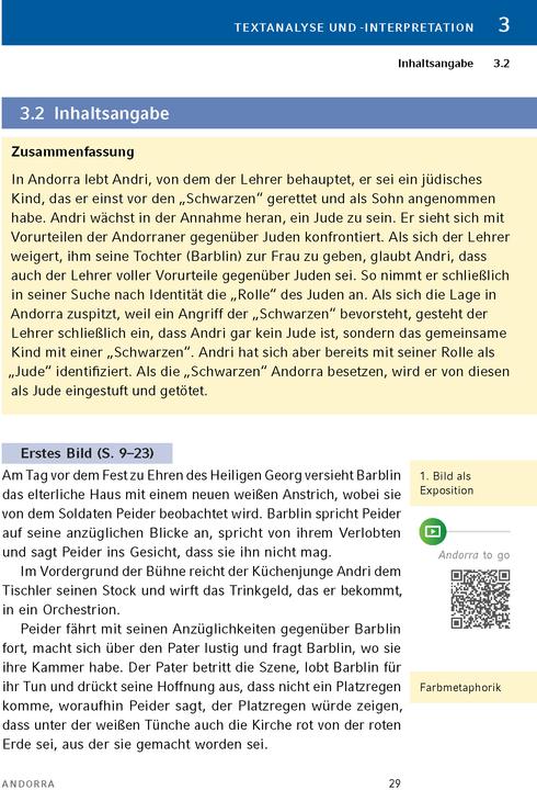 Actual product image Andorra von Max Frisch - Textanalyse und Interpretation (German, Max Fresh, Bernd Matzkowski, 2024)