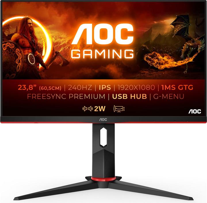 Produktbild AOC 24G2ZU/BK (1920 x 1080 Pixel, 23.80")