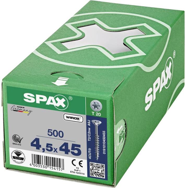 Actual product image Spax Chipboard screws SK T20 4,5x45 mm (500 Screws per piece)