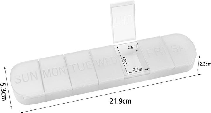 Produktbild Cbx Tablettenbox 7 Tage, Pillendose für eine Woche mit grosser Kapazität, handliche Medikamentenbox
