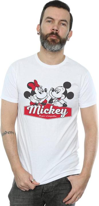 Actual product image Disney Mens Mickie And Minnie 90 Years T-Shirt (4XL)