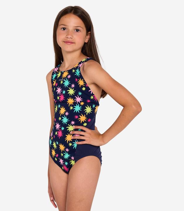 Image du produit Nabaiji Maillot de bain 1 pièce natation Fille - 500 Kamiye oaoa bleu foncé (12, 13, 14)