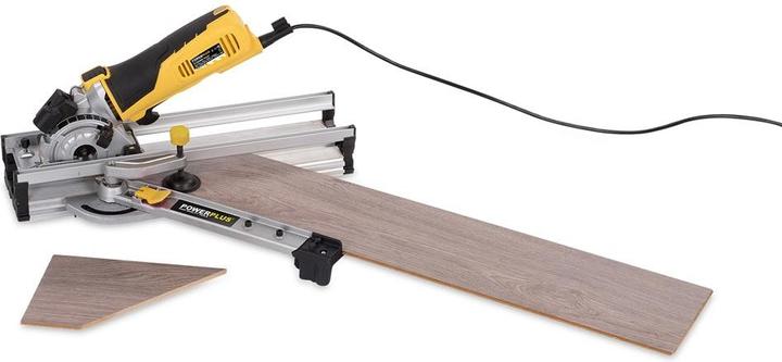 Produktbild Powerplus POWX1365MB Kreissäge - 600W - 89mm - Inkl. Laser, Absaugung, 3 Kreissägeblätter und Gehrungslade