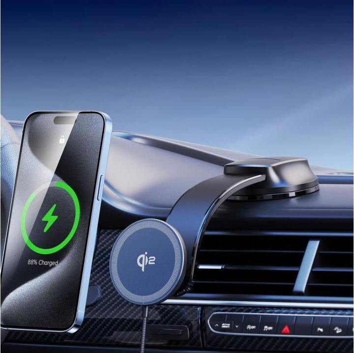 Produktbild Duzzona V4 Qi2 15W MagSafe Wireless Autoladegerät - Schwarz (15 W)