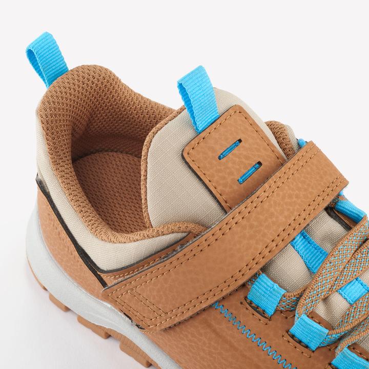 Image du produit Quechua Chaussures de randonnée enfants taille 28-34 basses Velcro randonnée - NH500 marron/bleu (28)