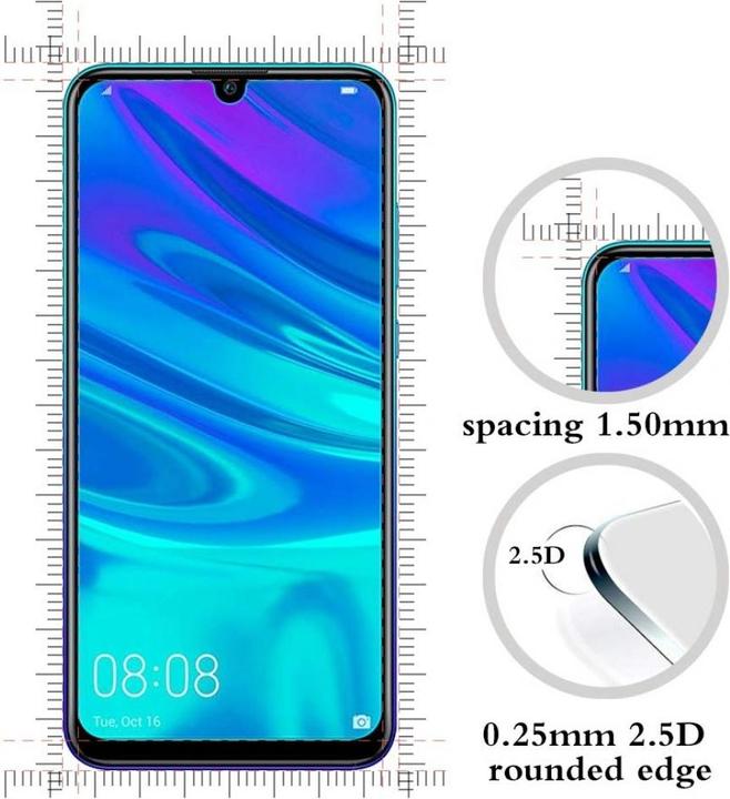 Actual product image Screenguard Huawei P Smart 2019 bulletproof glass protective film Case Friendly Design (1 Piece, Huawei P Smart+ (2019))