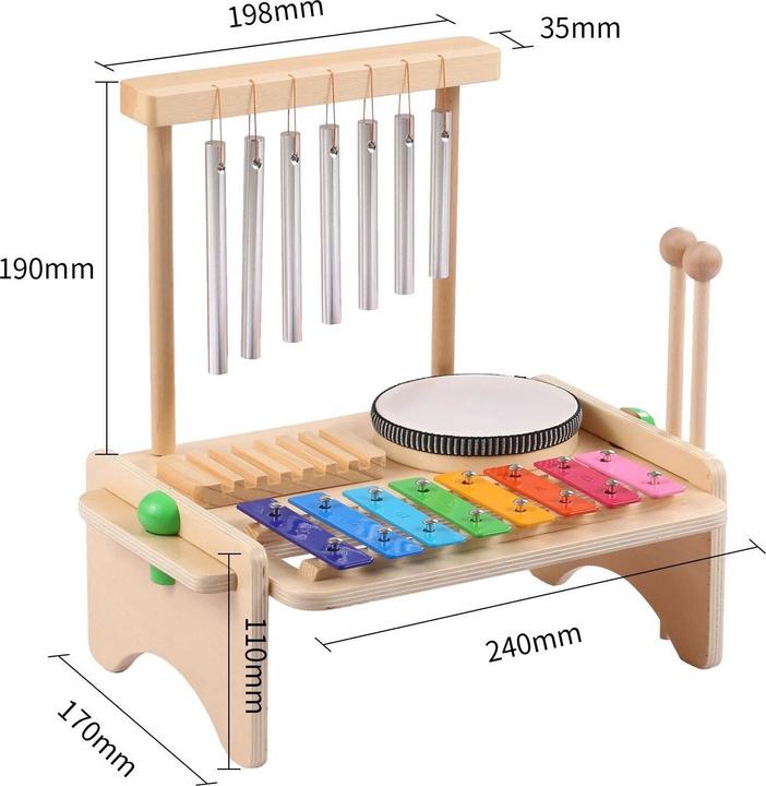 Immagine prodotto Activity Board Strumenti musicali per bambini, giocattoli xilofono, giocattoli per bambini, giocattoli in legno