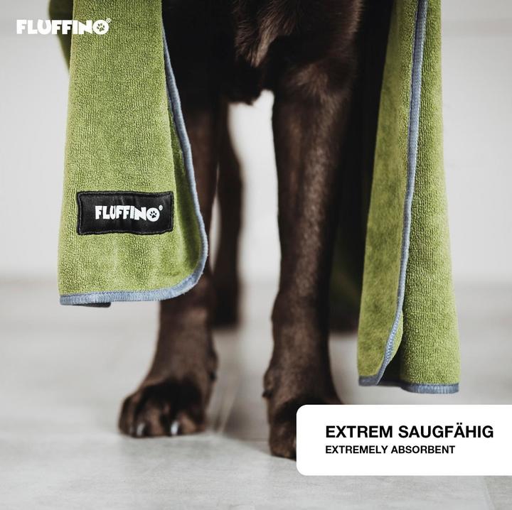 Immagine prodotto Fluffino Set di 2 asciugamani per cani (L, Cappotto per cani)