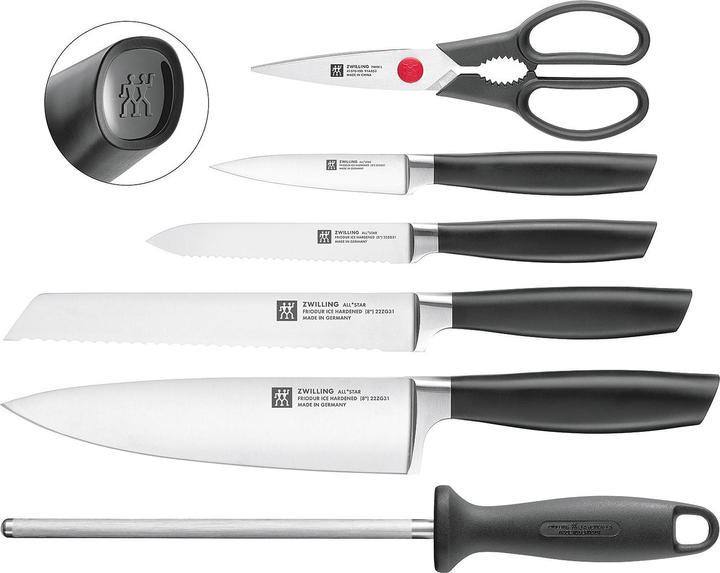 Immagine prodotto Zwilling Ceppo di coltelli All Star, 7 pezzi, nero