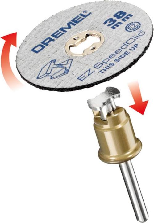 Actual product image Dremel EZ SpeedClic starter set (SC work arbor, 2 metal cutting discs Ø 38.0 mm)