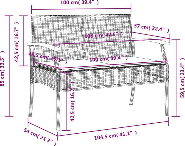 Image du produit VidaXL Ensemble salon de jardin 10 pièces avec coussins